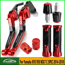 4Pcs CNC Adjustable Brake Clutch Levers For Yamaha XVS 950 BOLT C SPEC 2014-2018