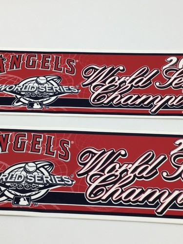 Anaheim Angels Baseball World Series Champions 2002 Bumper Stickers Set Of 2 - Picture 7 of 7