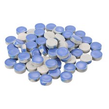 200g Ceramic Mosaic Tiles for Crafts Bulk, Round Blue Ceramic Tiles