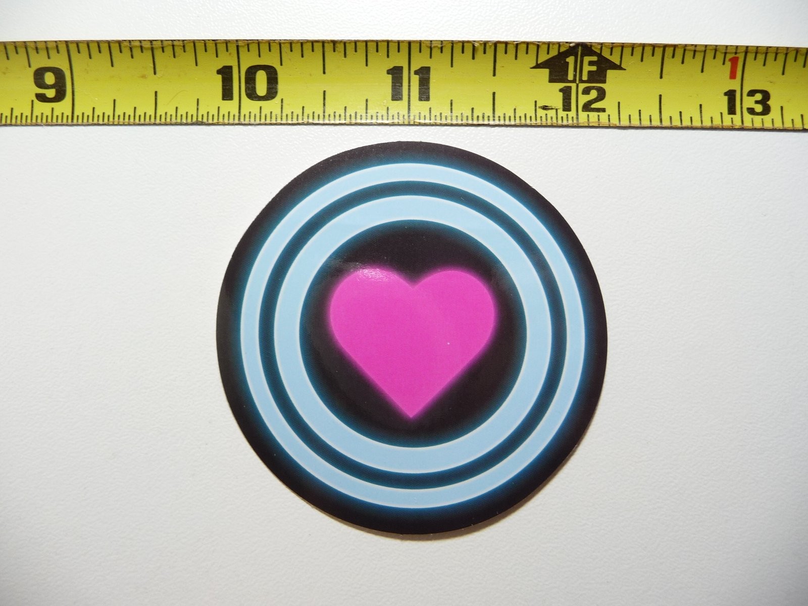 Neon Heart Target Love Sticker for Laptop Cute Funny Decor