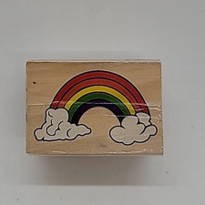 Rainbow On Clouds Stamp