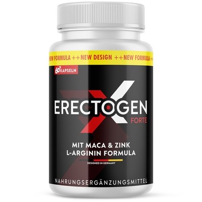 ErectogenX Forte Kapseln | mit L-Arginin, L-Citrullin und Maca | 60 Kapseln