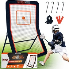 Lacrosse Rebounder for Backyard 4x6 FT Heavy-Duty Volleyball Rebounder Net wi...