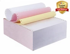 Carbonless Continuous Forms 9.5 X 11" Computer Printer Paper NCR Copy Dot Matrix