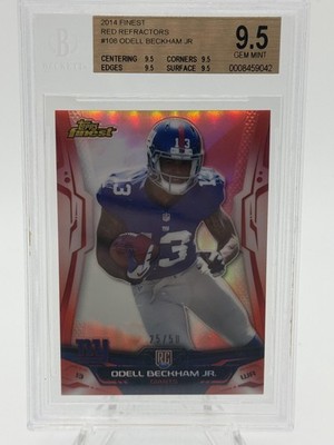 2014 Finest Red Refractors #108 Odell Beckham Jr. BGS 9.5 #/50