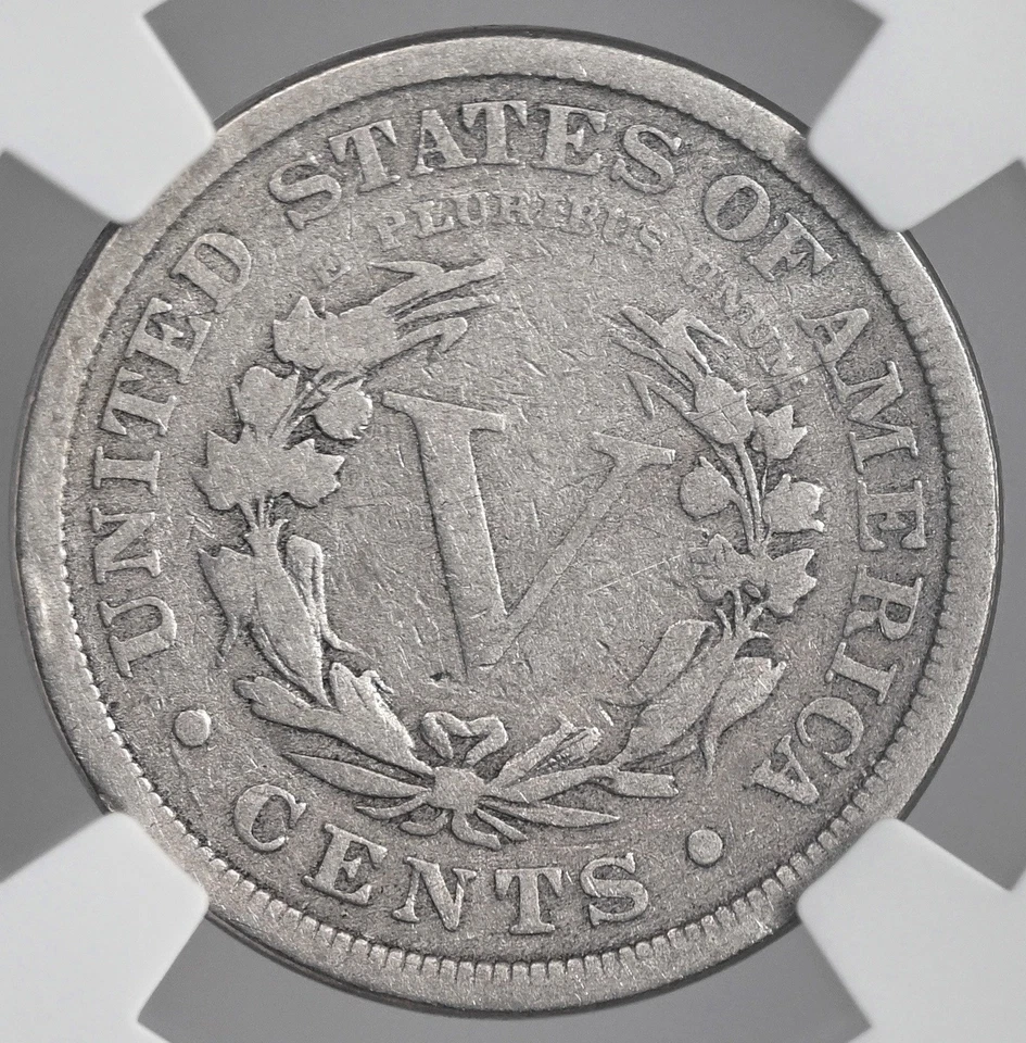 1883  5C LIBERTY V NICKEL (WITH CENTS)   NGC VG10    #8404747-016 - Image 3 of 4