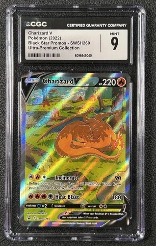 CHARIZARD V CGC 9 2022 POKEMON SWSH BSP #SWSH260 ULTRA PREMIUM COLL 040