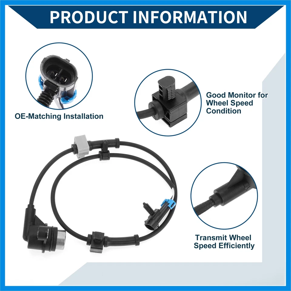 Sensor de velocidad de rueda ABS Sensor ABS Nº15131391 apto para Buick Rainier 04-07 trasero Foto 4 de 4