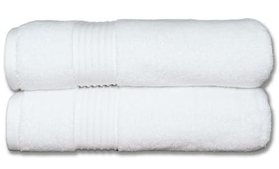 Milara Turkish Super-Plush Bath Towels Set Bath Towel (2 Pcs) - 54'' x 27'' White
