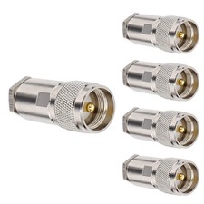 PL259 Coax Connectors 5-Pack PL-259 UHF Male Clamp Connector PL259 UHF Plug M...