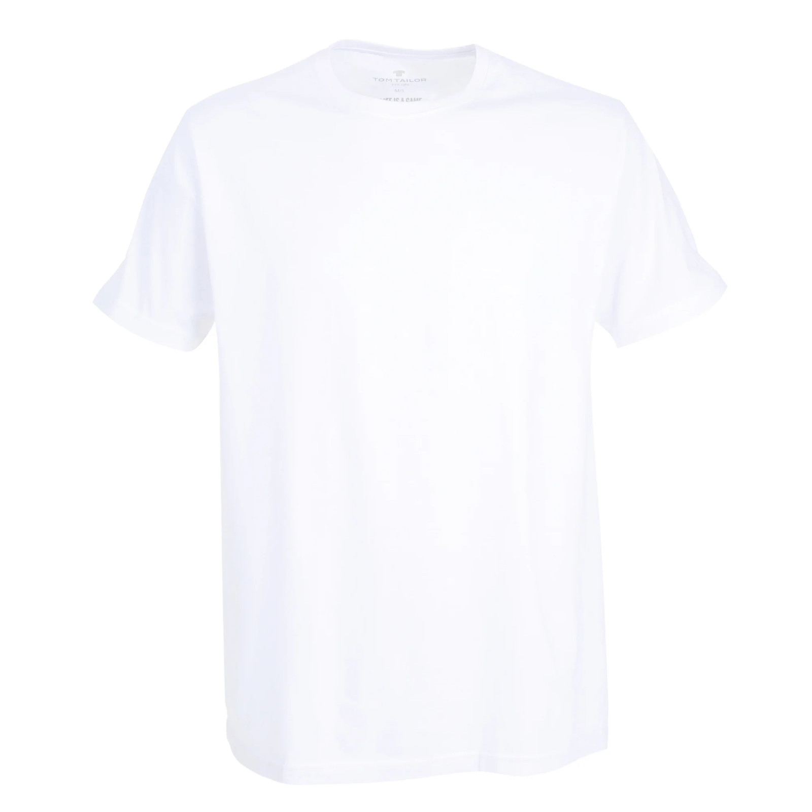 TOM TAILOR Men's T-Shirt, 2 Pack - Lucky T, Half Sleeve, Crew Neck, Solid W... image 2