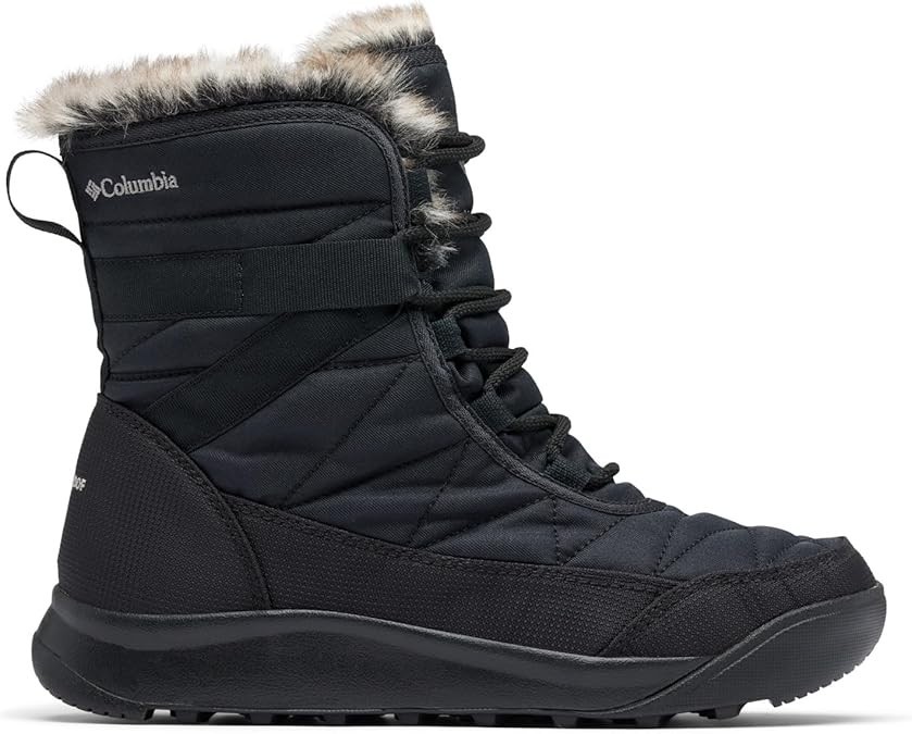 Columbia Minx Shorty IV Women’s Winter Snow Boots Black  Waterproof Faux Size 5