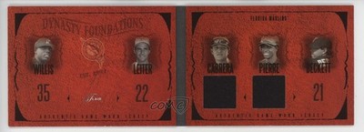 2005 Flair Dynasty Foundations Level 2 Jersey Miguel Cabrera Josh Beckett 0ii1