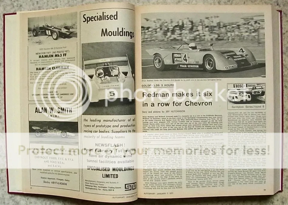 AUTOSPORT Jan To March 1971 BOUND Vol XLII 42 Motor Magazines Formula 1 Le Mans - Image 3 of 4