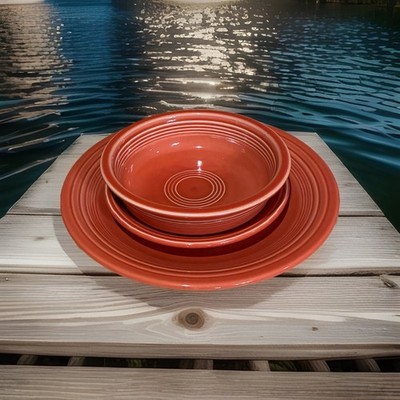 Fiesta Persimmon Classic Place Setting~Fiestaware 