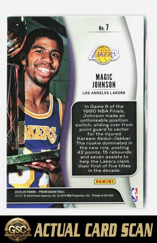 2019-20 Panini Prizm #7 Magic Johnson NBA Finalists - Picture 2 of 2