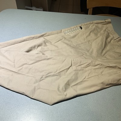 Haggar Pant Mens 44Wx30L BEIGE KHAKI 100% COTTON FREE SH NEW WITH TAGS