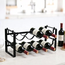 Wine Rack for Countertop   Stackable Freestanding Bottle Organizer for Kitchen,