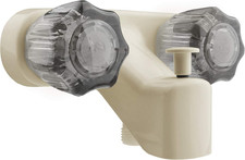 DF-SA110S-BQ RV Tub Shower Faucet Valve Diverter with Smoked Acrylic Knobs Bi