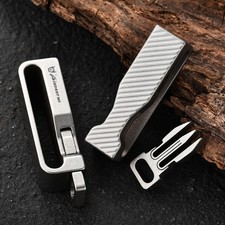 Titanium Alloy Quick Release Belt Clip EDC Waist Keychain Holder Lightweight