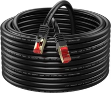 Cat6 Outdoor Ethernet Cable 250Ft,Outdoor Shielded Grounded UV Resistant Waterpr