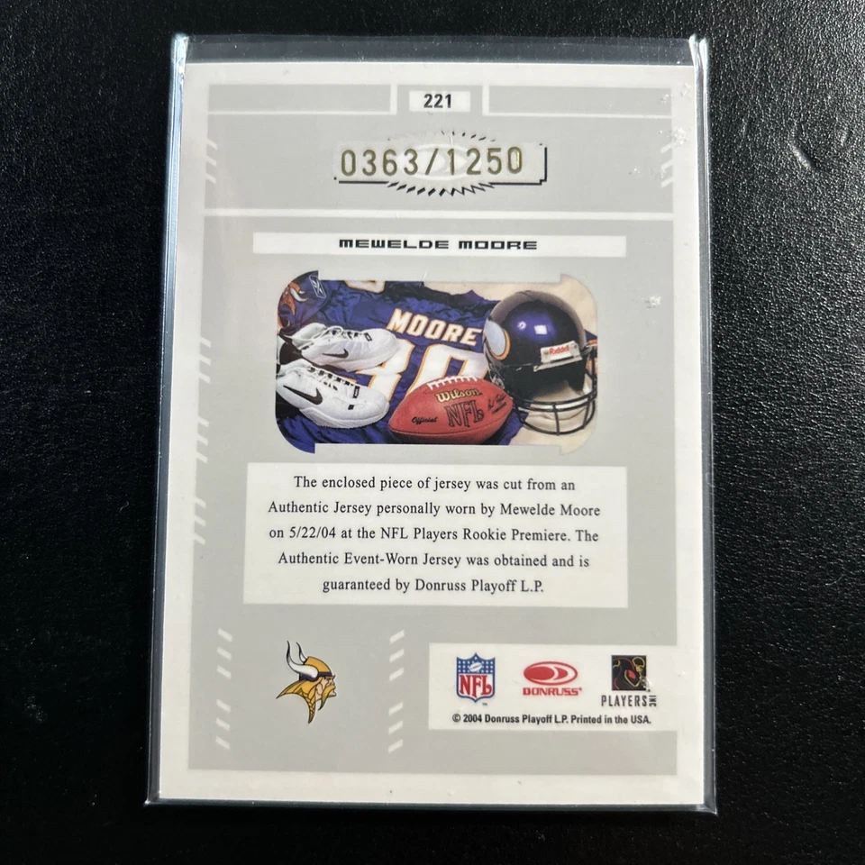 2004 Leaf Certified Materials #221 Mewelde Moore JSY RC #/1250 - Image 2 of 2