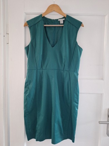 H&M Etuikleid Smaragdgrün 42 eher 40 Siehe Maße Top-Zustand - Bild 2 von 5