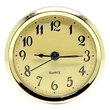 65mm Quartz Replacement Gold (B) Bezel Clock Insert Arabic Numerals 57-58mm Hole
