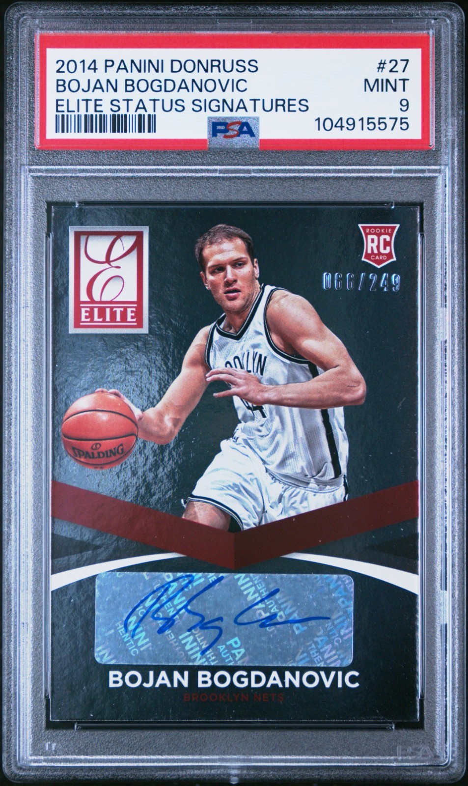 Bojan Bogdanovic PSA 9 Pop 2 Highest 2014-15 Donruss Elite /149 RC Auto Rookie
