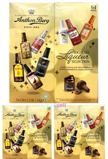 3 Packs Anthon Berg Dark Chocolate Liqueur Liquor filled Bottles 64ct 2.2lb Each