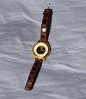 Vintage Timex Moon Phase Sun/Moon Quartz Watch - Gold Tone