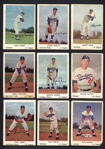 Complete Set 1960 Bell Brand Dodgers card