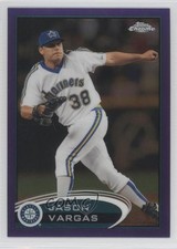 2012 Topps Chrome Retail Purple Refractor Jason Vargas #218 0f8