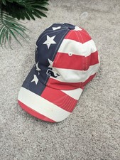 Vineyard Vines Hat Mens One Size Red White Blue Steapback Strap American Flag US