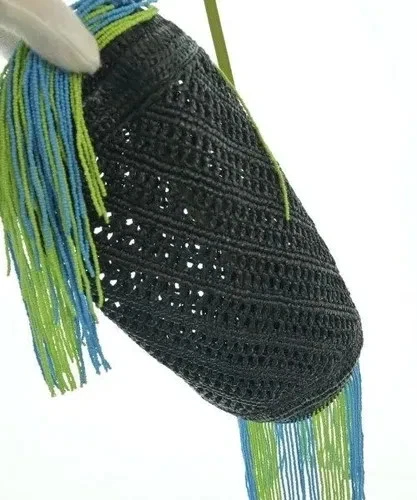 Loewe Marsupio Bracciale Frange Nero Borsa a Spalla