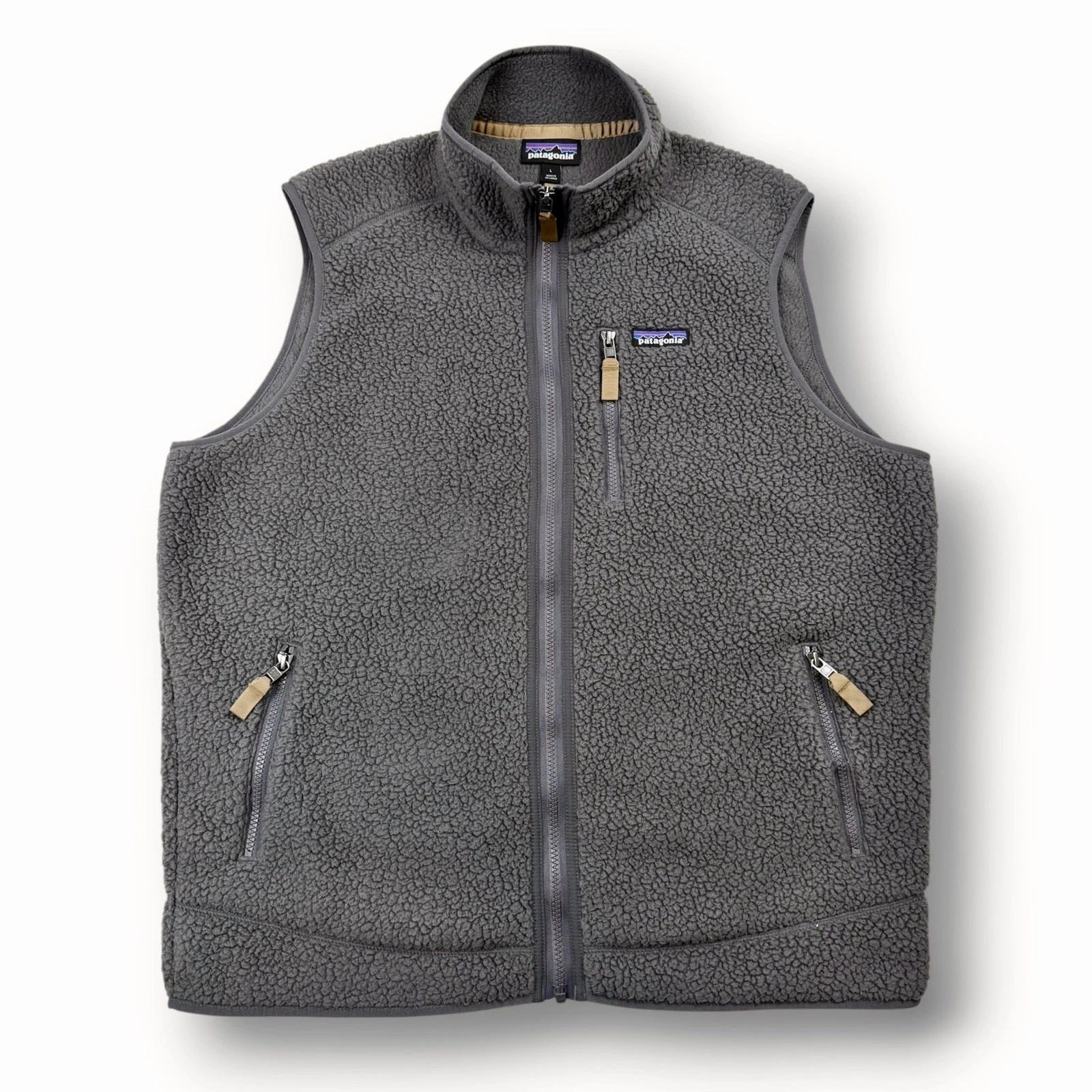 Patagonia Vest Retro X Pile Fleece Jacket Men’s Size Large Gray Full Zip Outdoor