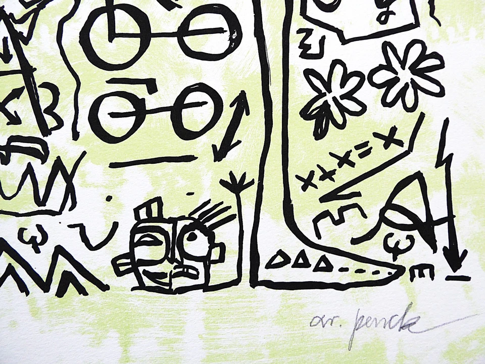 A. R. PENCK - "OHNE TITEL - GRÜNE VARIANTE" - FARBSERIGRAFIE - DRUCKKFRISCH !!! - Bild 3 von 4