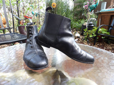 VTG WOMEN'S HISTORICAL FOOTWEAR LEATHER VICTORIAN BUTTON ANKLE GRANNY BOOTS 10 M