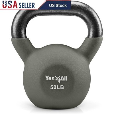 Adjustable Cast Iron Kettlebell Neoprene Coated Ergonomic Handle Home Gym New