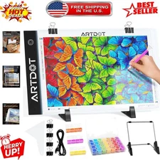 Adjustable Brightness A4 LED Light Pad with Accessories - Crafting Essential