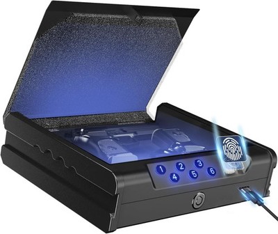 Voranexs gun safe.Gun Safes 2 Pistols W/ 3 Quick-Access Fingerprint Passcode