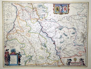 Copperplate engraving map Jülich and Berg W. and J. Blaeu 1634 Lower Rhine