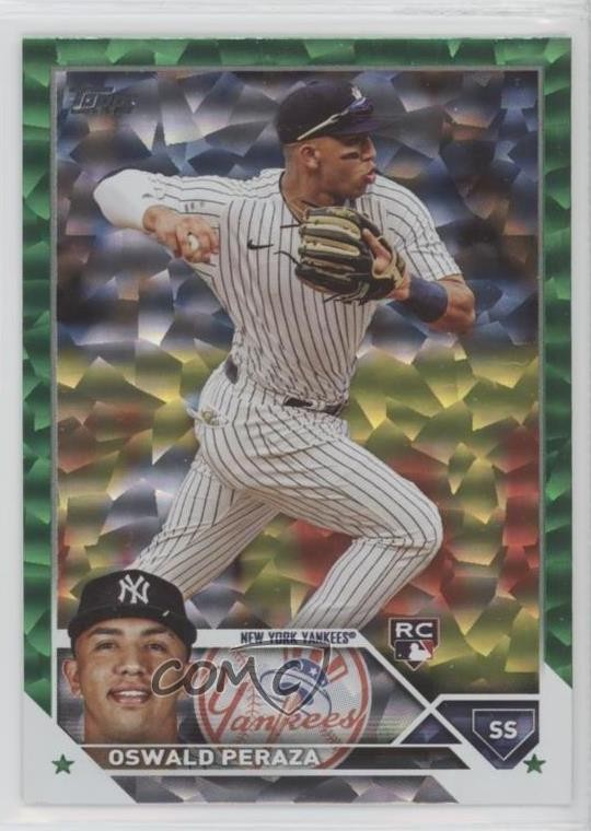 2023 Topps Series 1 Green Foil /499 Oswald Peraza #94 Rookie RC 0z2o