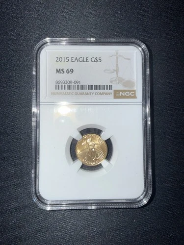 2015 $5 Gold American Eagle NGC MS69 – 1/10 oz Certified Brilliant Uncirculated