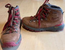 Women’s Danner Mountain 600 4.5” Brown/Red Leather Hiking 7.5 Mega Grip Boots