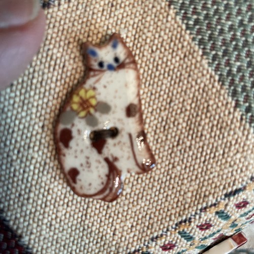 Chaleco Abierto Mujer Figura-Animal BOTONES (40+) 70s Argyle? Forrado talla M/L - Imagen 9 de 10