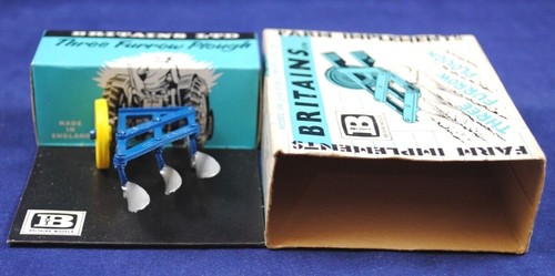 1960* Various 1:32 BRITAINS 9530 Three FURROW PLOUGH 4 FARM Tractors VGC To MINT - Picture 31 of 84