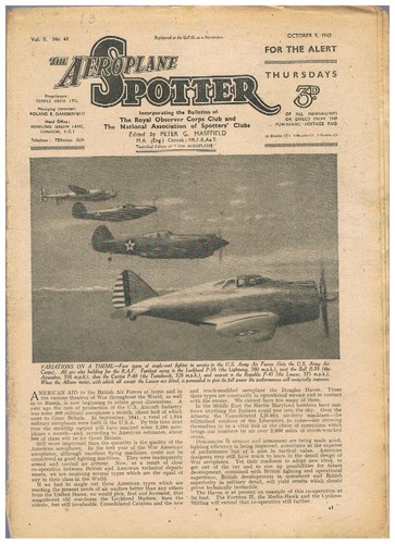 WW2 THE AEROPLANE SPOTTER 1941 - CHOOSE FROM DROP DOWN MENU - Picture 11 of 15