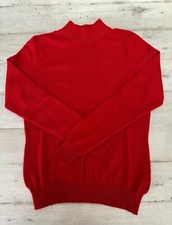 Maglione Pullover 100% Puro Cashmere Donna Privé TG L Rosso Kashmire Kasmir