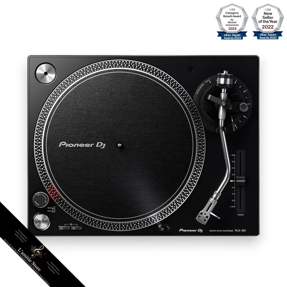 Pioneer DJ PLX-500-K Direct Drive Turntable PLX500K Japan Black 10.6kg 45cm Rare - Image 4 of 4